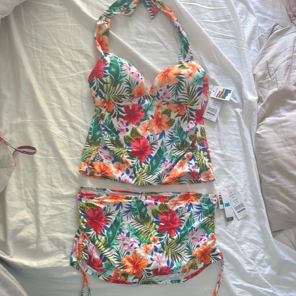 Tropical Floral Swim Set